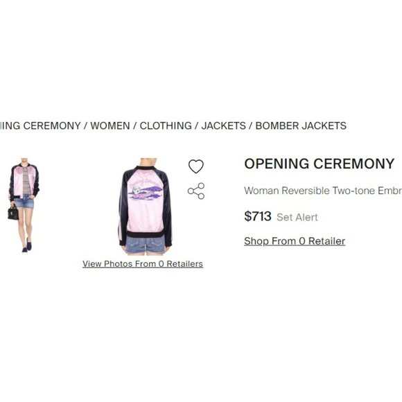 Opening Ceremony Reversible Silk Zodiac Bomber Jacket - Picture 4 of 16